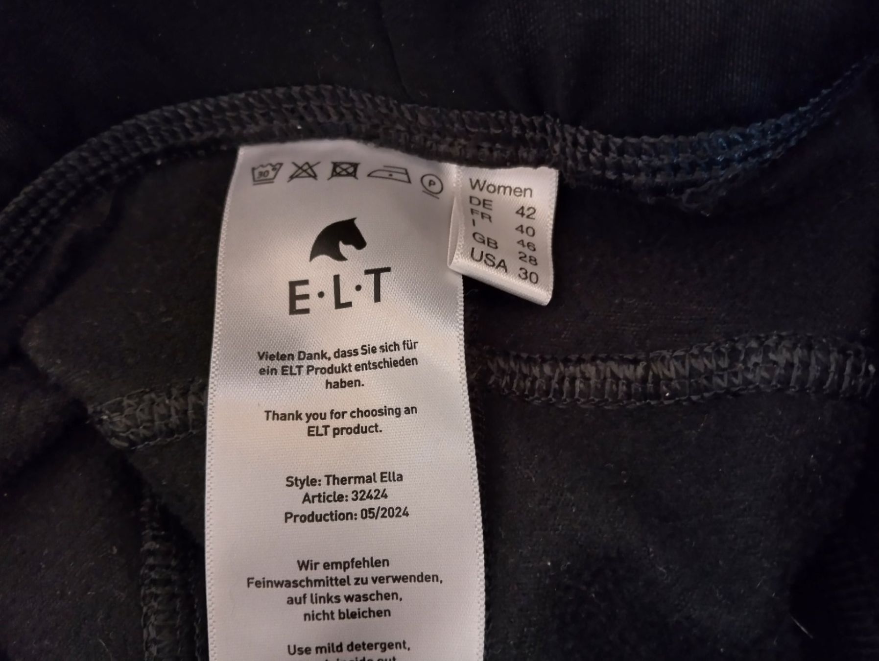 Pantaloni: Reithose E.L.T., schwarz, Grösse 42 – Usato da Full-Reuenthal venduto da Ilor0309 2
