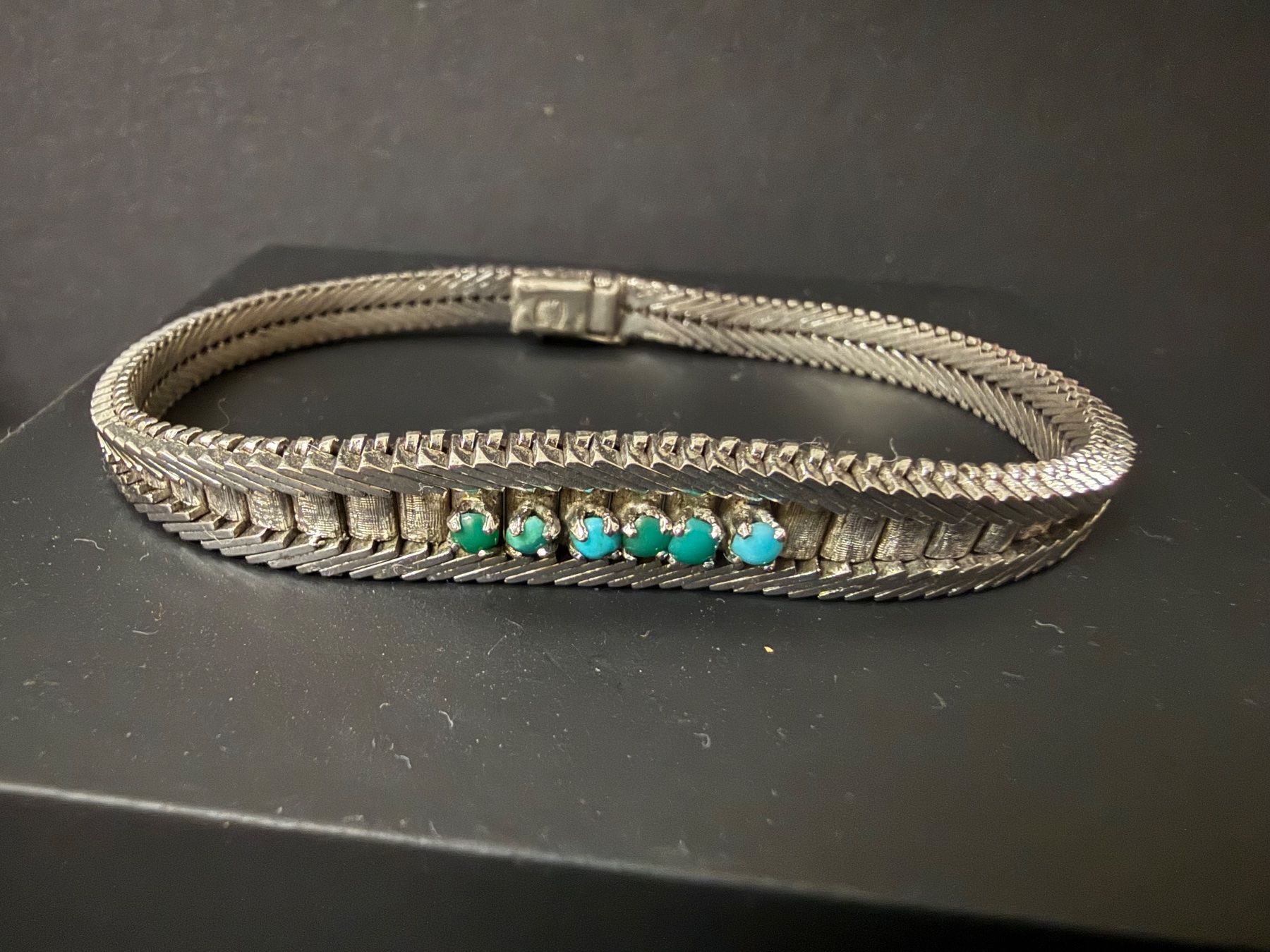 Bracciali & Braccialetti: Vintage Silber Armband mit Türkis 800 – Usato da Spiegel b. Bern venduto da Rogger72