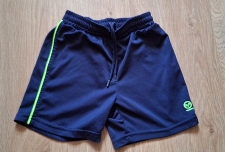 Victory Sporthose dunkelblau mit neongrünen Streifen Gr 110