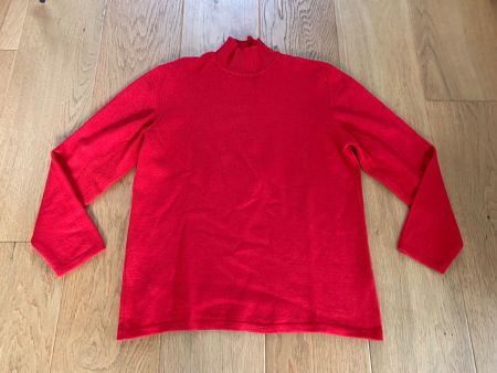 Ambassador roter weicher Pullover mit Seide/Casmhere S/M