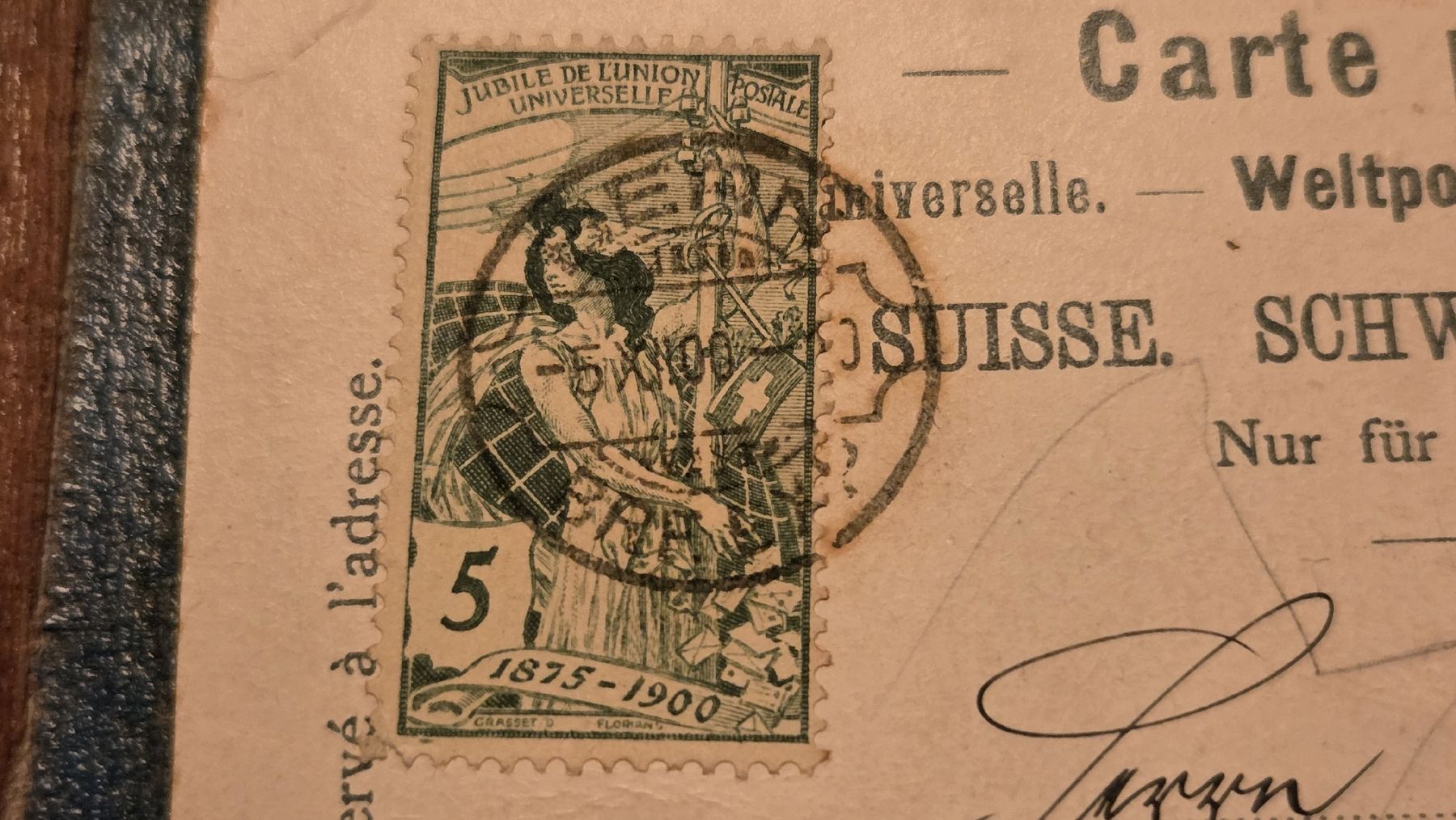 Tutti i francobolli: 1900 UPU mit Rasierklingenstempel Bern Ansichtskarte Bern – Usato da Arni AG venduto da Moth68 1