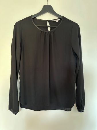 C&A Damen Bluse Gr. 36 Schwarz – Langarm