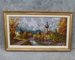 Sammlerobjekt ++Echtes grosses gesticktes Goblain Bild