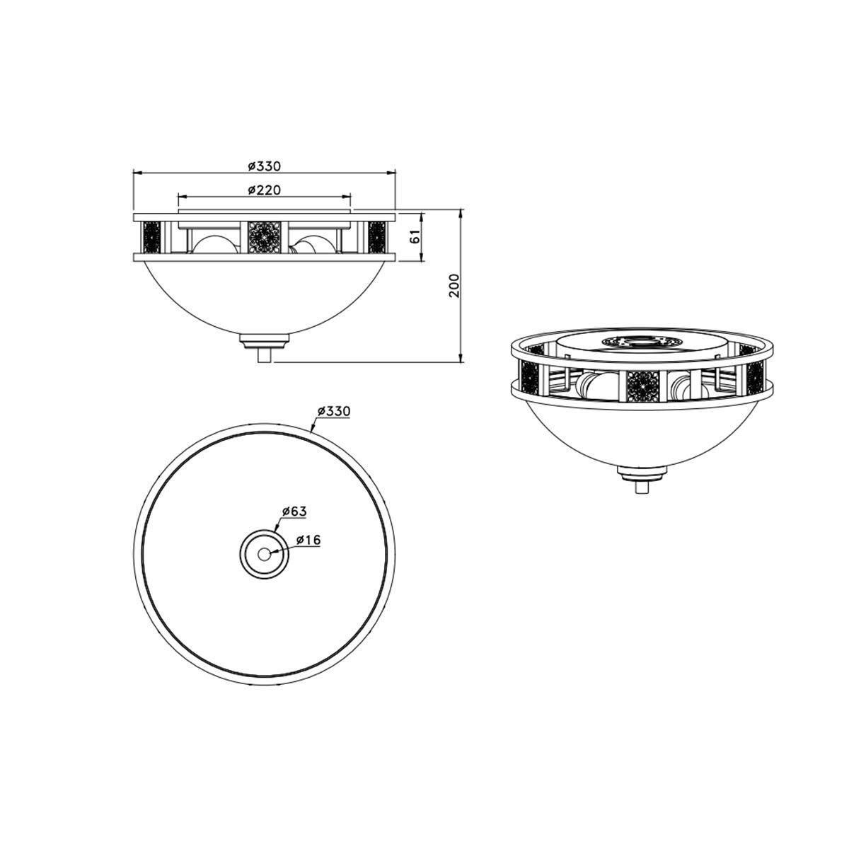 Lampadari & plafoniere: Deckenleuchte, Antikes Design, 33 cm Ø – Nuovo (secondo la descrizione) da Kreuzlingen venduto da Smart-Light 2