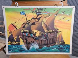 Henry Meylan Schulwandtafel Bild 99 Schiffe des Kolumbus