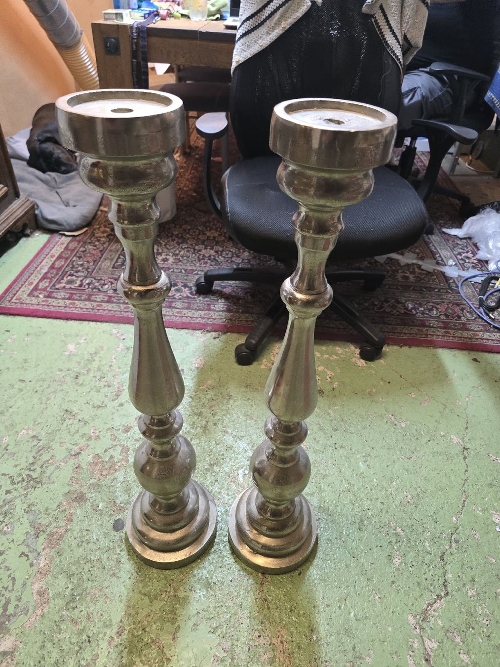 Portacandele: 2 Silberne Kerzenständer 85cm (D) – Usato da Rorschach venduto da TimelessTrading 4