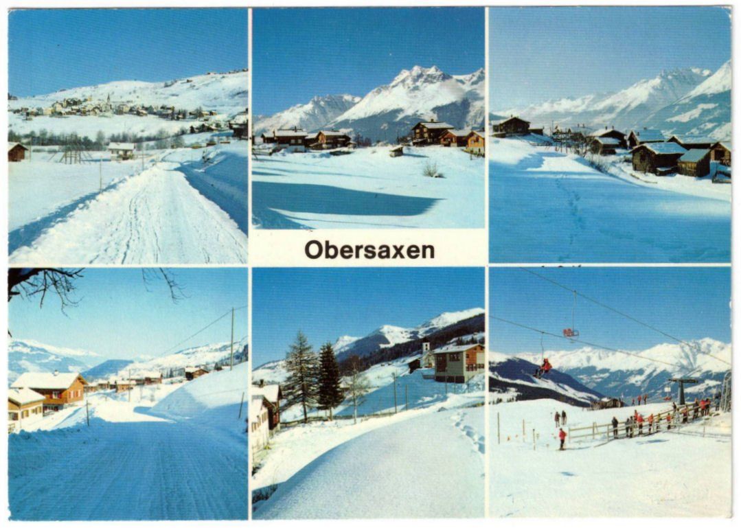 Cartoline postali: Obersaxen - 6 Bild AK – Usato da Binningen venduto da Mountainrider