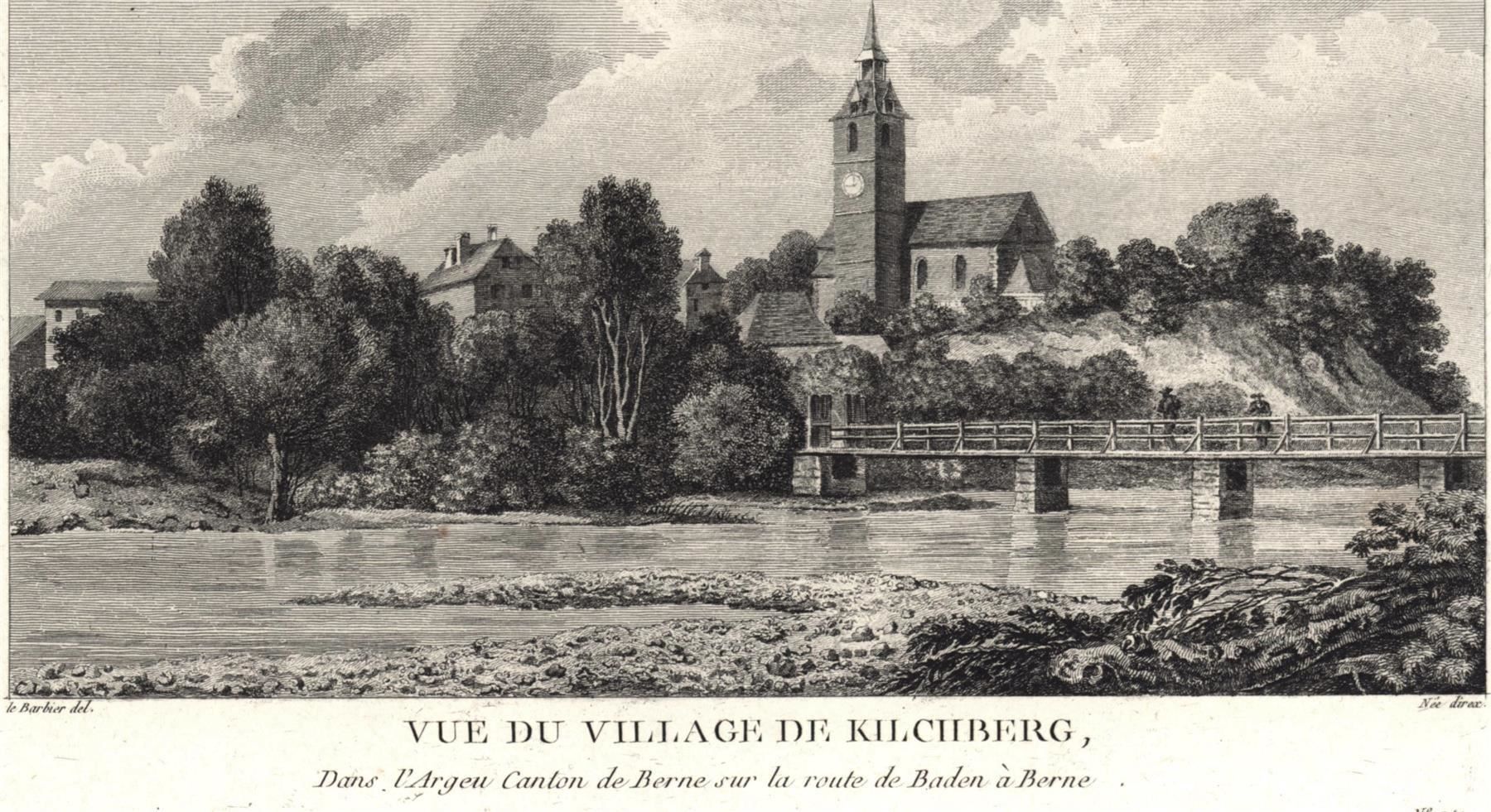 Incisioni: Kilchberg Originalkupferstich 1780 – Usato da Rafz venduto da Helvet32 1