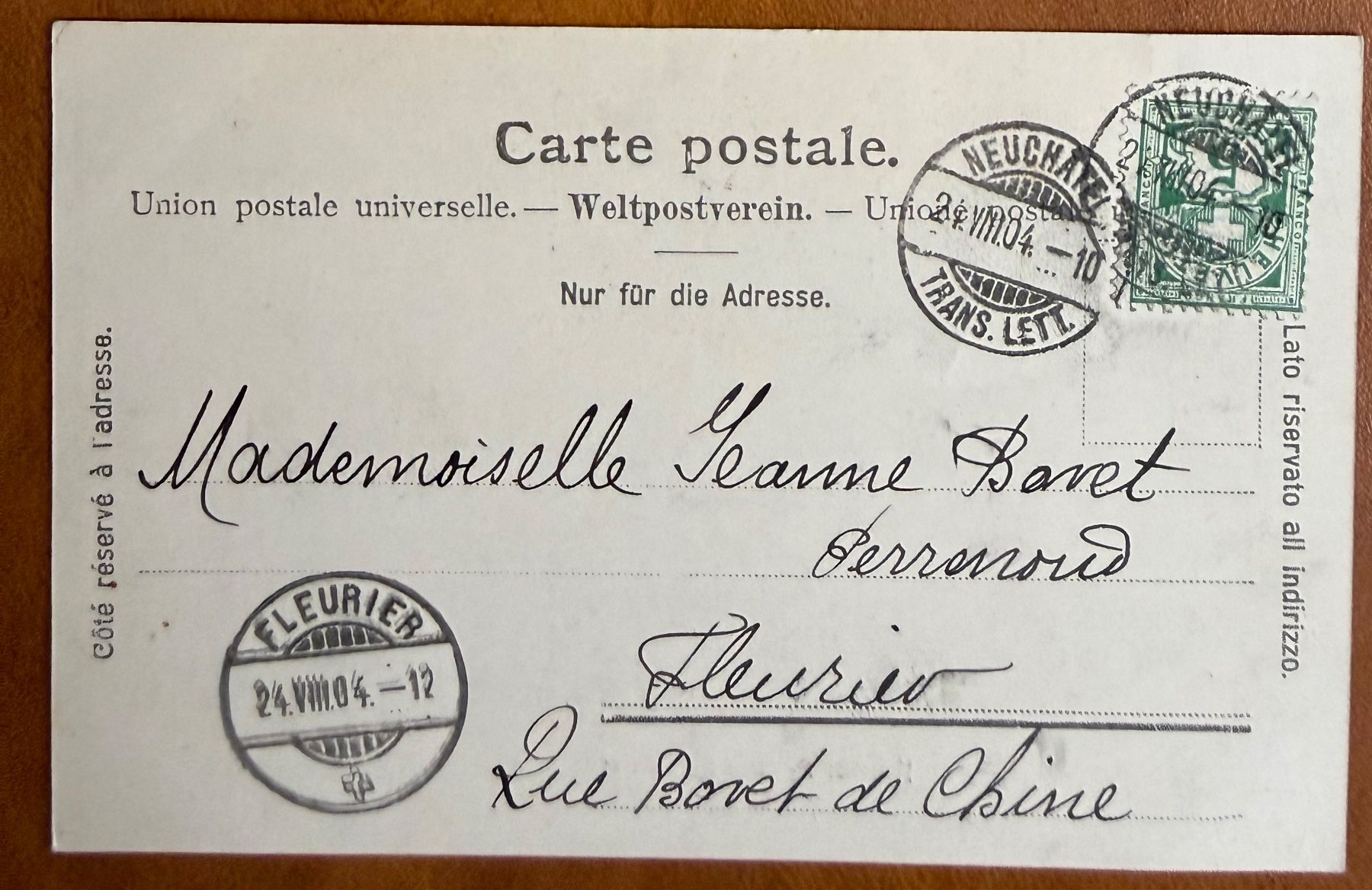 Cartoline postali: Neuchâtel - Train près de Les Sablons et le Plan - 1904 – Usato da Lutry venduto da Ediego 1