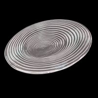 6 grandes assiettes en verre Ø 30 cm – motif spirale
