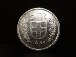 5 Franken Silber 1954 Fünfliber Münze