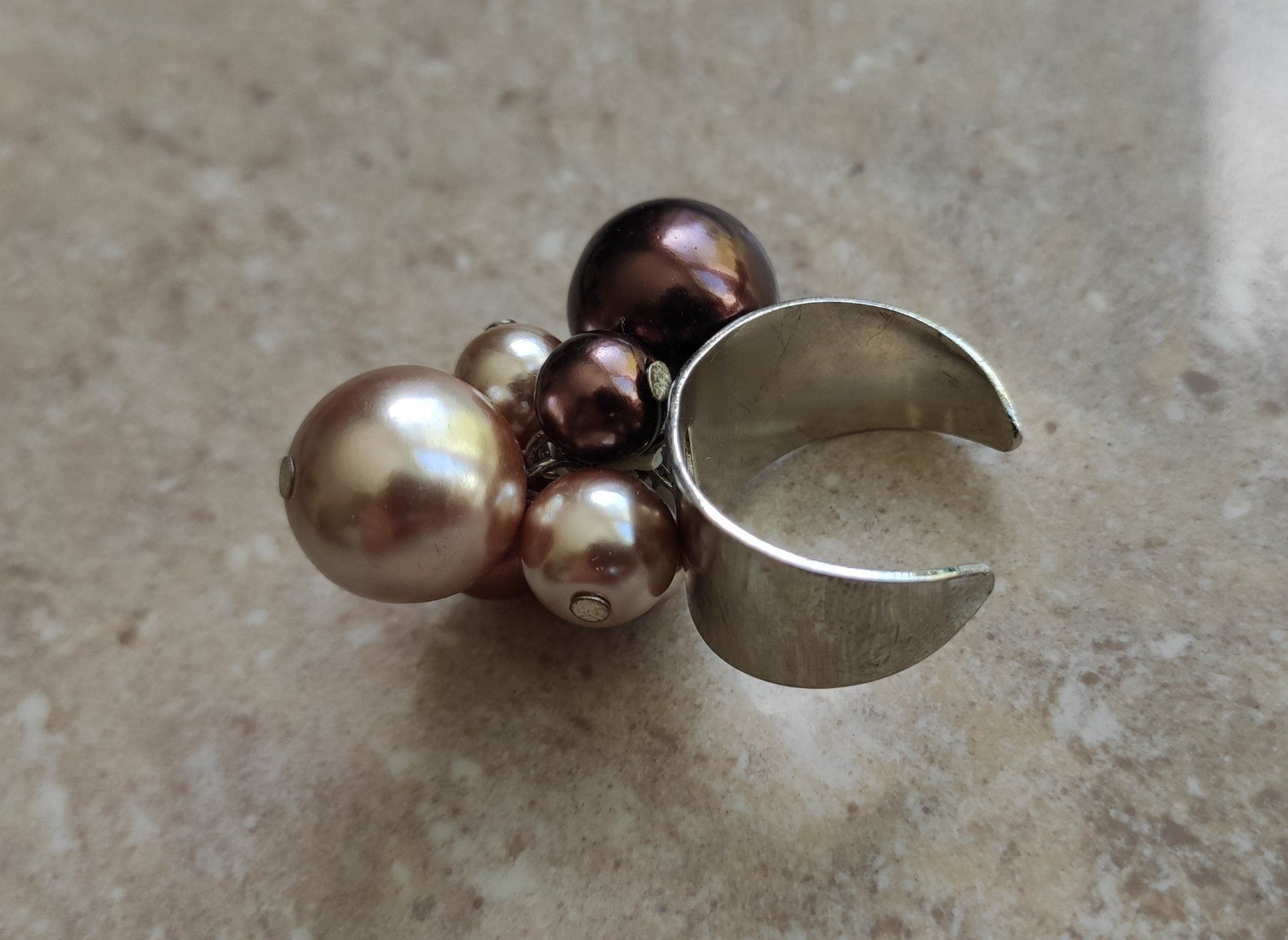 Anelli: Modeschmuck Ring mit Perlen – Nuovo (secondo la descrizione) da Miège venduto da gitarro68 1
