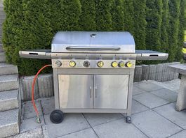 Gasgrill Edelstahl mit 6+1 Brenner