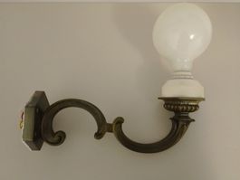schöne Vintage Wandlampe Lampe verziert Leuchter Gold !!!