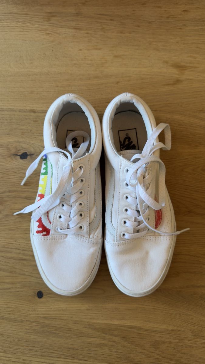 Vans Scarpe da donna: Vans Old Skool Grösse 37 mit coolem Farb-Drip-Design – Usato da Domat/Ems venduto da Mikasa835 3