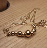Goldkette mit Kugeln, 750er Gold, Halskette