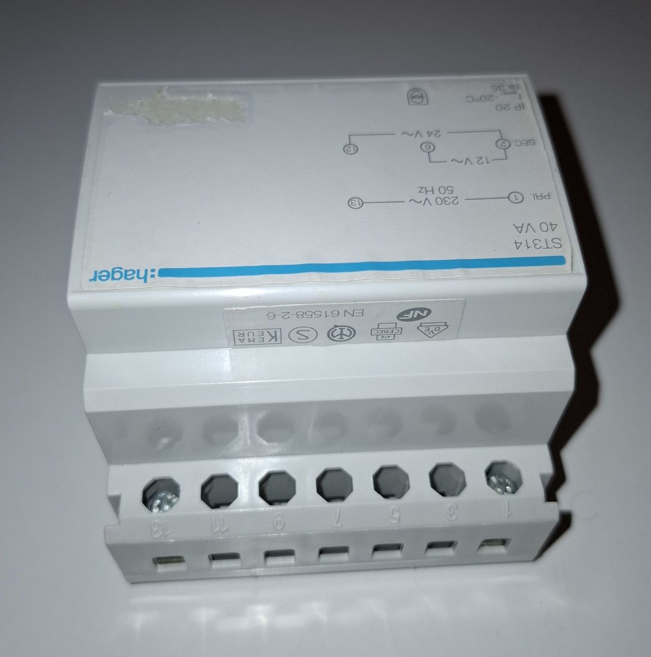 Hager Elektronikbauteile: Hager ST314 Sicherheitstransformator 12 V, 24 V 3.33 A – Gebraucht aus St. Gallen von WWL 3