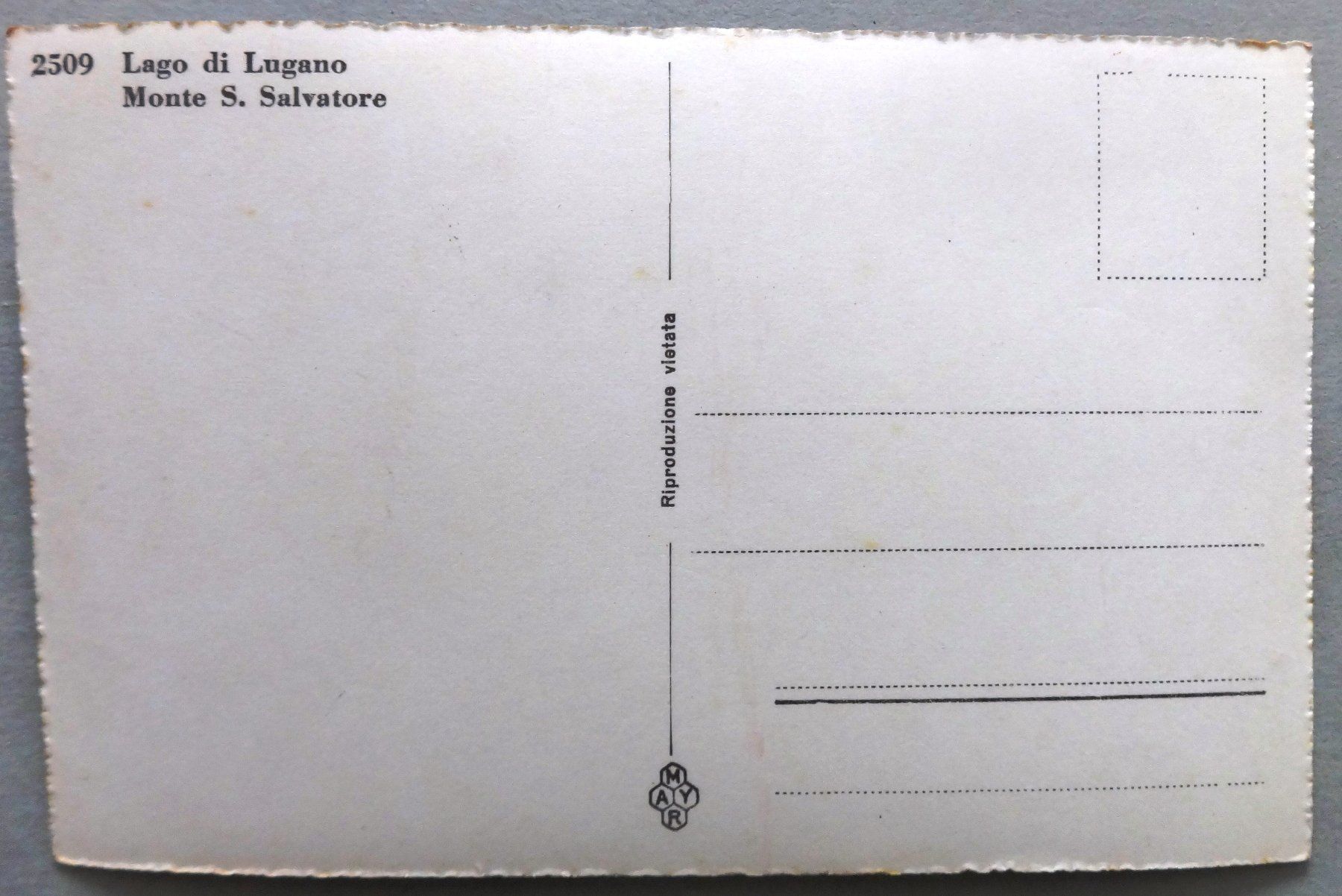 Cartoline postali: Lago di Lugano - Monte S. Salvatore – Usato da Fétigny venduto da Billy2miny 1