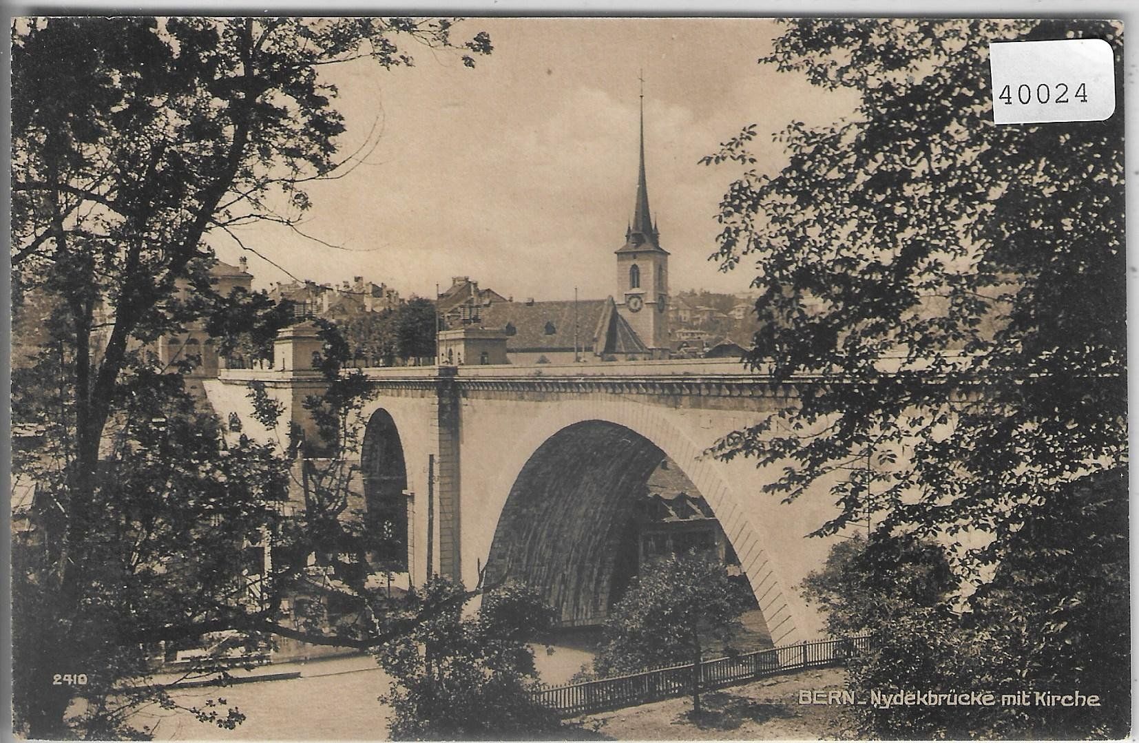 Ansichtskarten: Bern - Nydekbrücke mit Kirche – Gebraucht aus Ettingen von Kartenplanet