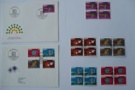 OMPI 1982 / 85 Alle Werte 4er-Blocks ET + 2 FDC SBK 1 - 5