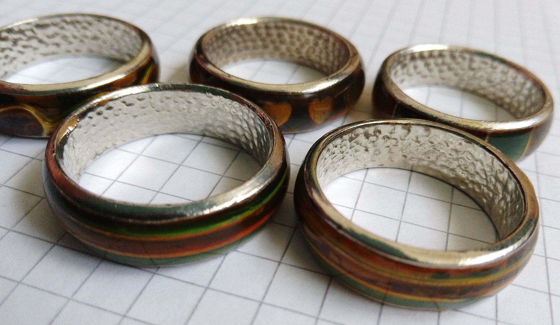 Ringe: Ring Set 5 Vintage Stimmungsring, Schmuck – Gebraucht aus Wohlen AG von salamanderspielwaren 3