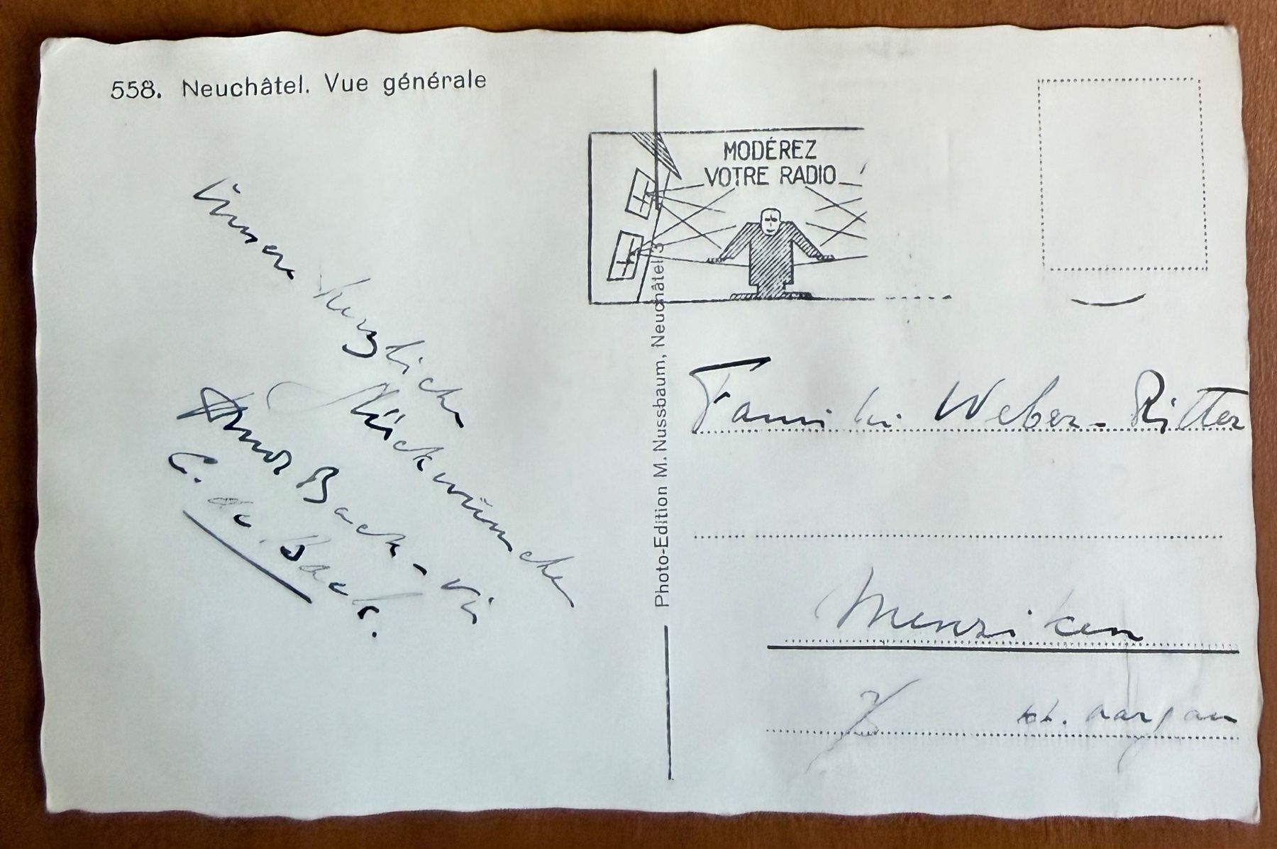 Cartoline postali: Neuchâtel - Belle vue générale ancienne – Usato da Lutry venduto da Ediego 1