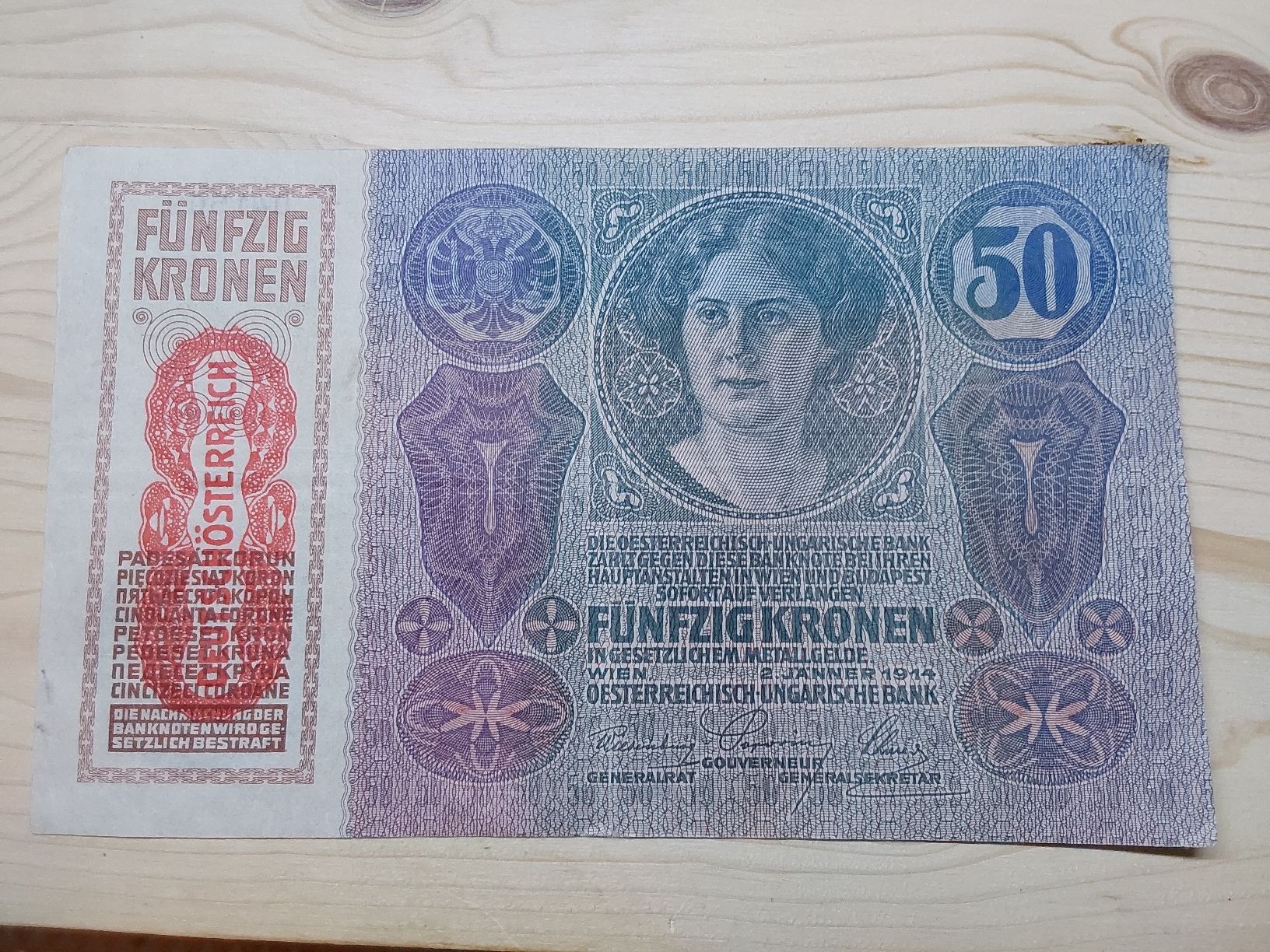Banconote: Fünfzig Kronen Note  – Usato da St. Gallen venduto da aha_2prr