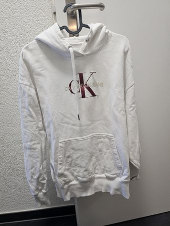 Kapuzenpullover Calvin Klein Jeans weiss Grösse S Damen