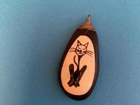 Anhänger: Schmuck-Anhänger Stein handbemalt – Gebraucht aus Edlibach von Arnoldotto