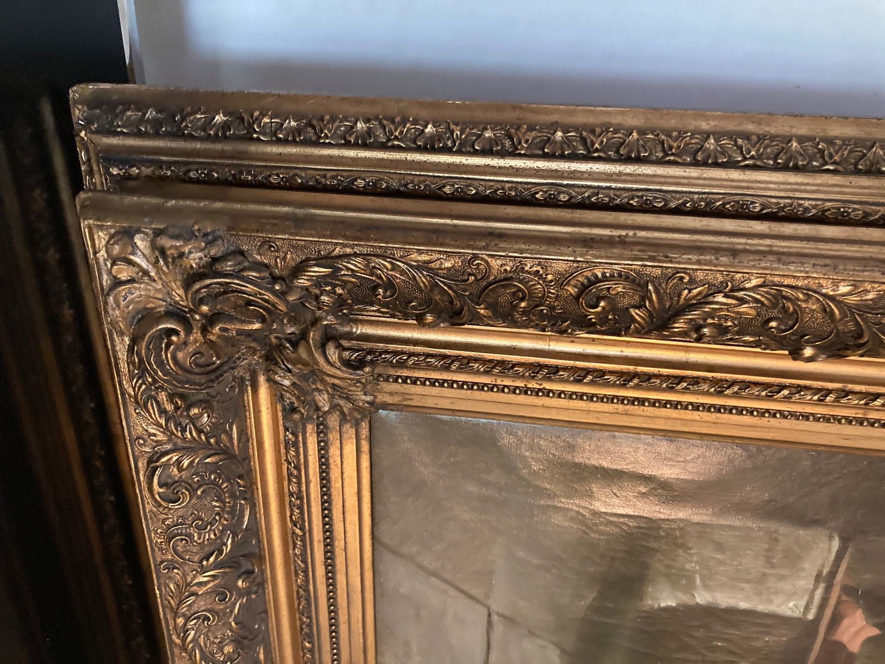 Gemälde: Gemälde Öl auf Leinwand von K.Hartmann "Handwerkerpause" – Gebraucht aus Luzern von Aura13 4