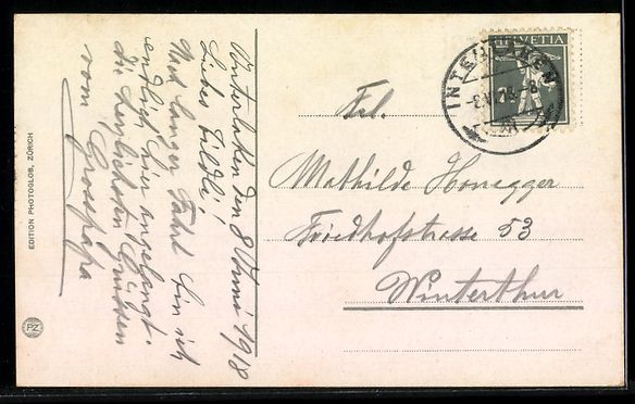 Cartoline postali: AK Interlaken, Kursaal mit Fontäne – Usato da Berlin venduto da bartko-reher 1