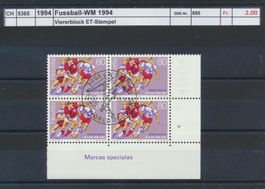 1994 "Fussball - WM", Viererblock, ET - Stempel