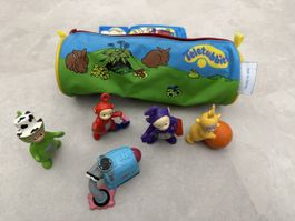 Teletubbies Set Rarität mit Schreibetui, Figuren