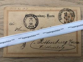 1890 Postkarte Österreich - Deutschland AK