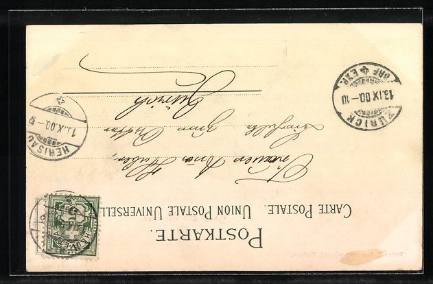 Cartoline postali: Herisau, Ortspartie mit Blick auf ein gr – Usato da Berlin venduto da bartko-reher 1