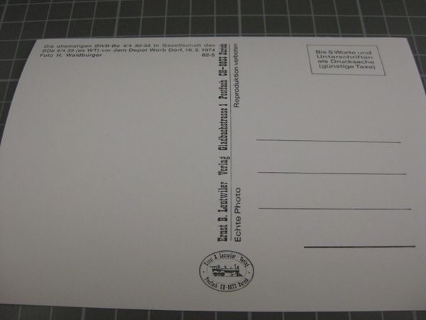 Cartoline postali: AK Worb Depot mit Zügen – Nuovo (secondo la descrizione) da Malters venduto da Marosko 1