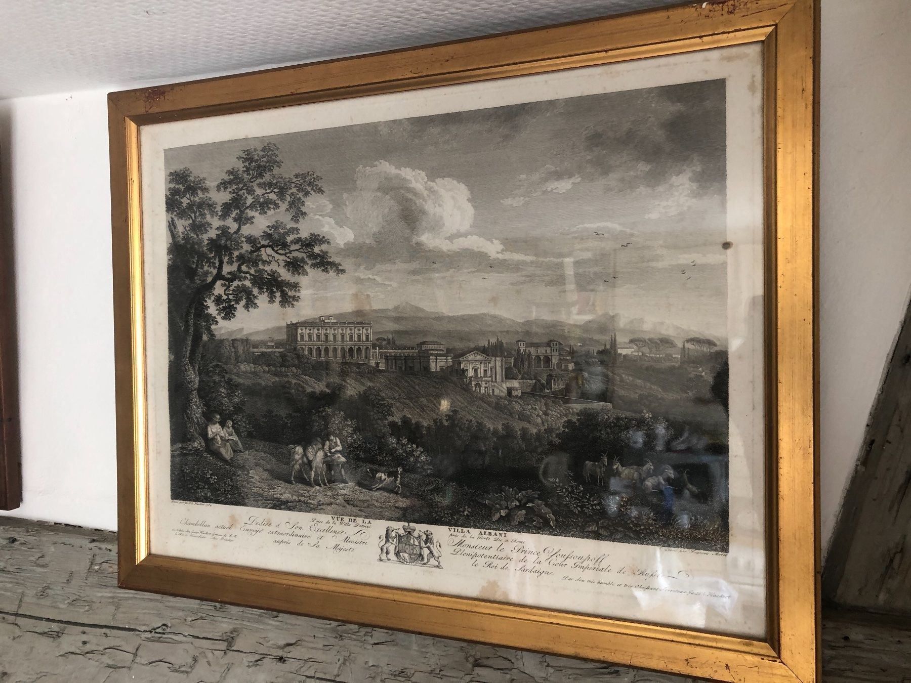 Gemälde: PH.HACKERT. Vue de la Villa Albani.18.JH – Gebraucht aus Wald ZH von mlnt 6