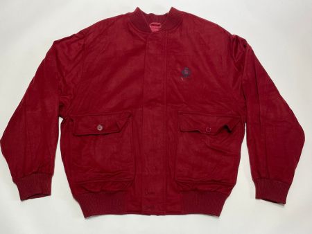 Vintage 80s Paul & Shark Burgundy Wool Jacket Sz Boxy L