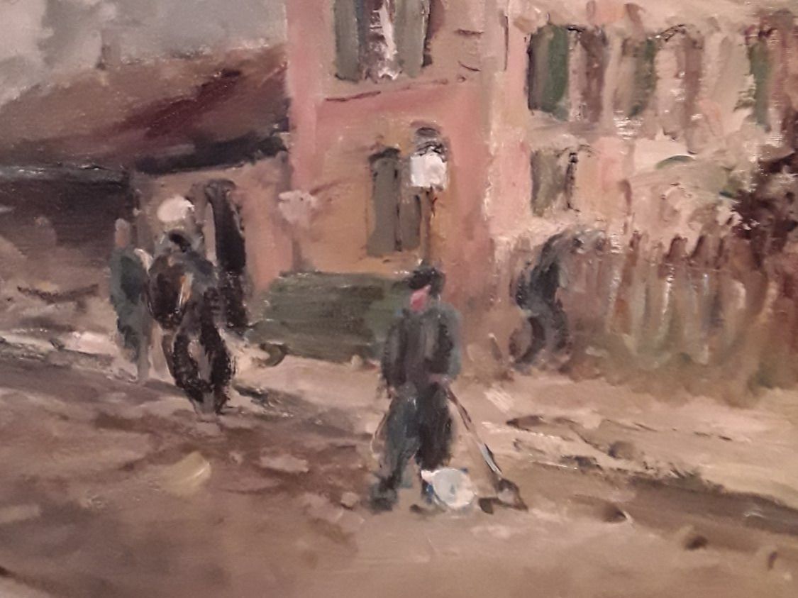 Dipinti: William Clochard Bahnhof Eisenbahn, "Gare en Oise" ca 1940 – Usato da Zürich venduto da helsan 1