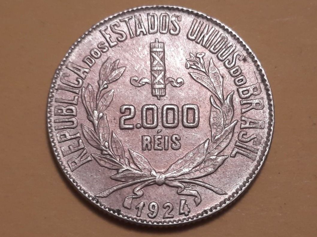Alle Münzen: Brasilien 2000 Reis 1924 Silber – Gebraucht aus Buchs SG von numispatica
