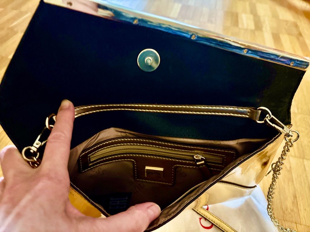 Guess Borse da donna: NEU Goldene GUESS Abendtasche im Envelope-Stil – Nuovo (secondo la descrizione) da Zurich venduto da MX1000 5