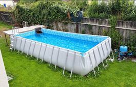 Pool 7 × 3 m inkl. Zubehör – GRATIS abzugeben