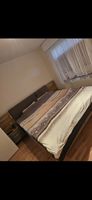Doppelbett komplett  mit Nachttischen Holz grau gebraucht
