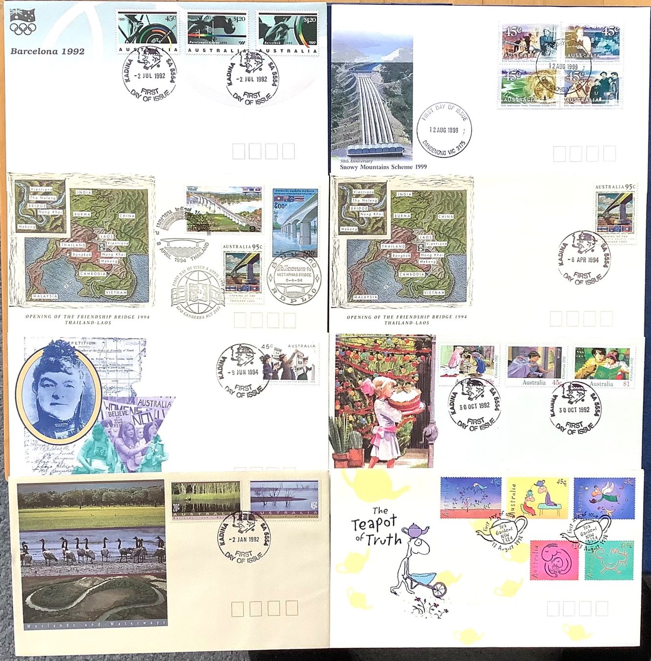 Tutti i francobolli: 1992 - 1999 / Australien  FDC - 8 Div.Kompl. Sätze – Nuovo (secondo la descrizione) da Liestal venduto da Skunk02