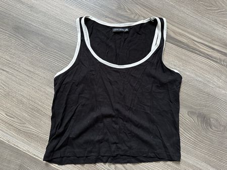 Tanktop schwarz/weiss von Bershka Gr. XS
