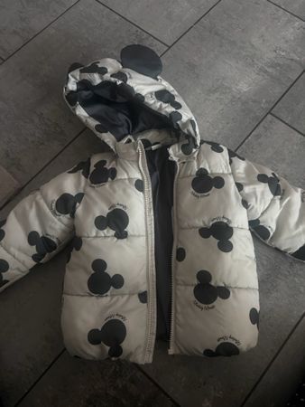 H&M Baby Winterjacke mit Mickey Mouse Muster, Gr. 98