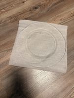 Glas Teller strukturiert rund 32,5cm neuwertig 12 Stück 