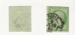 Napoléon III EMPIRE FRANC vert 5c 1854
