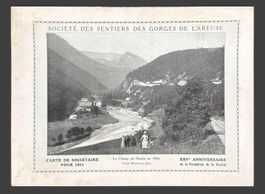 Carte de Sociétaire 1911 Société des Sentiers des Gorges ...