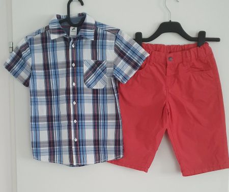 Kurzarm Hemd + Shorts, Gr.134